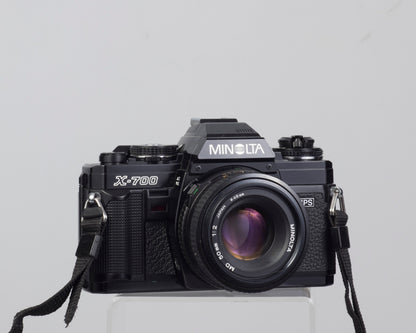 Minolta X-700 35mm SLR w/ Minolta MD 50mm 1:2 lens