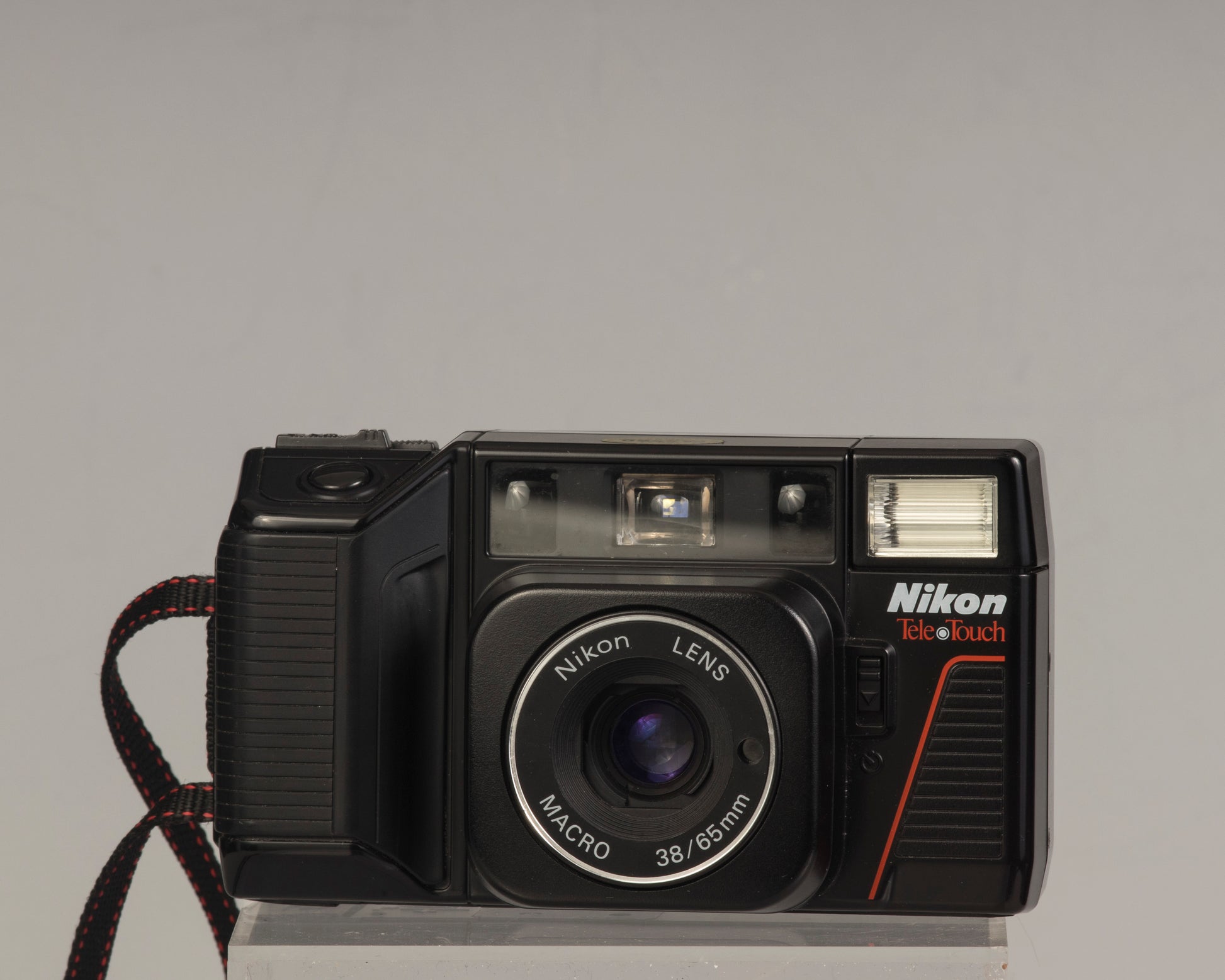 The Nikon Tele Touch (aka L35TWAF) front view 38mm mode; this is a classic twin lens 35mm point-and-shoot camera 