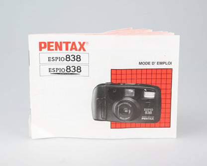 Appareil photo Pentax Espio 838 35 mm (série 4517396)