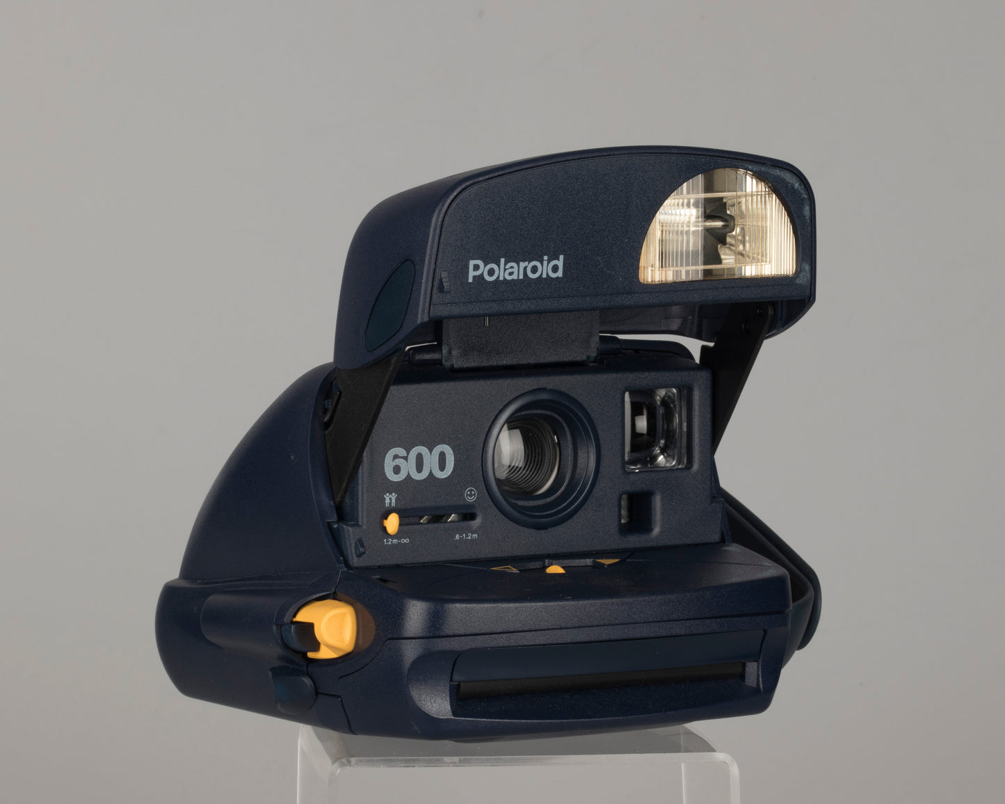 Polaroid 600 Blue and Yellow instant camera with original case