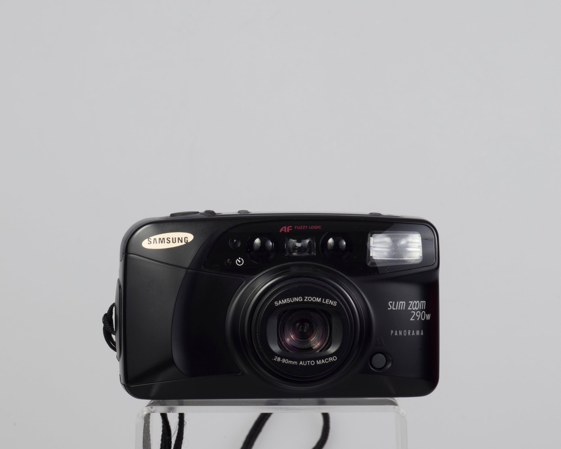 The Samsung Slim Zoom 290W (identical specs to the Samsung-made Rollei Prego 90) a high quality compact zoom point-and-shoot from the mid-90s with a wide 28-90mm zoom range