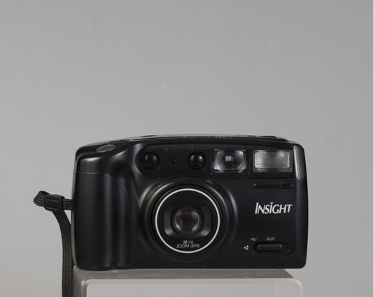 The Black's Insight Zoom 70 is a rebranded Vivitar Series 1 PZ440; this is a point-and-shoot 35mm camera from the 1990s featuring a 38-70mm zoom lens