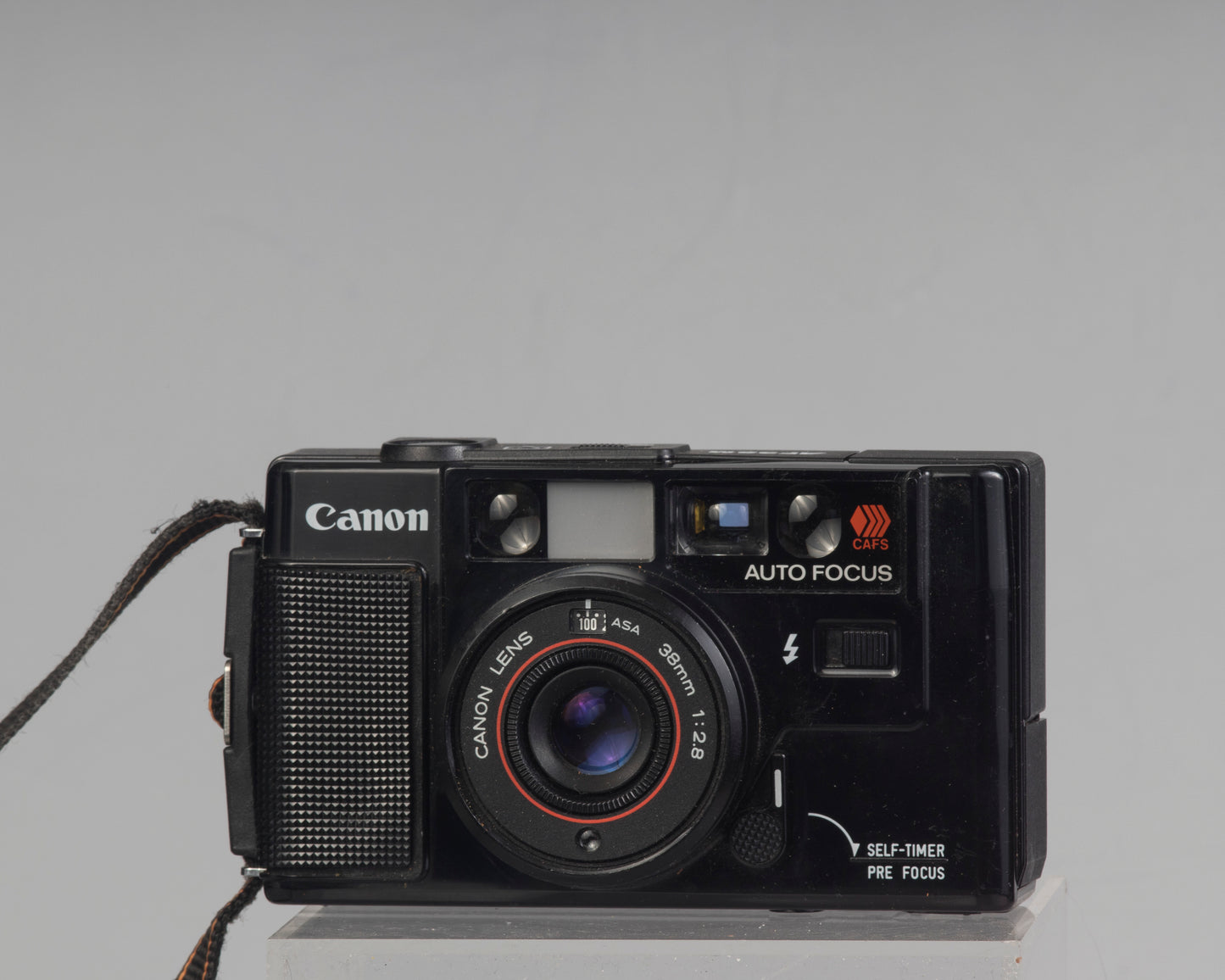 Canon AF35M (aka Sure Shot or Autoboy) 35mm film point-and-shoot w/case