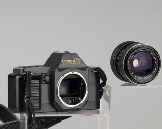 Canon T70 35 mm SLR avec objectif grand angle 35 mm f2.8