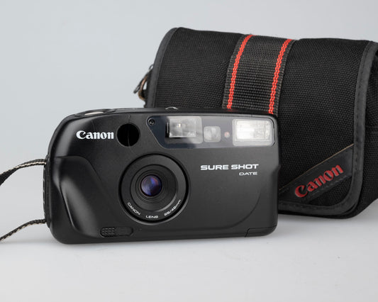 Canon New Sure Shot Date 35mm film camera w/ case (serial 1923077)