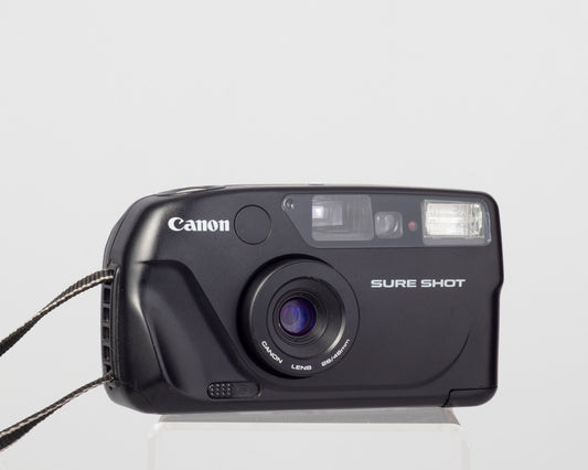 The Canon New Sure Shot (aka Prima Twin and Autoboy WT28) is a classic point-and-shoot with wide angle 28mm and normal 48mm lens modes