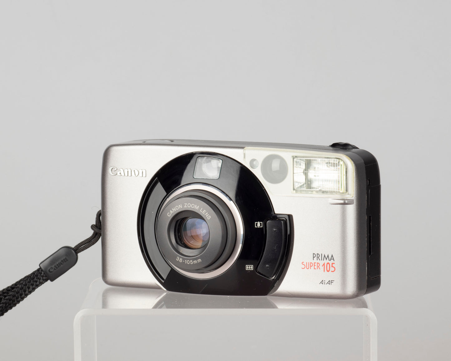 Appareil photo argentique Canon Prima Super 105 35 mm avec boîte d'origine et manuel (série 1114308)