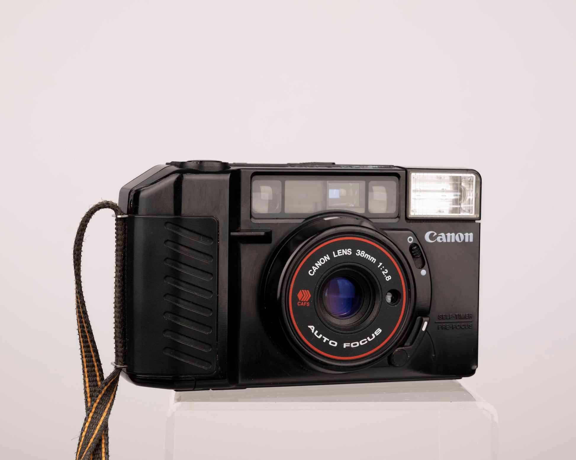 The Canon (new) Sure Shot from circa 1983 is a classic 35mm point-and-shoot with a sharp 4-element 38mm f2.8 lens