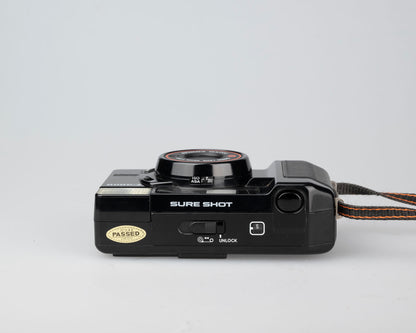 Canon Sure Shot (aka AF35M II or Autoboy 2) 35mm film point-and-shoot w/ case (serial 3395219)