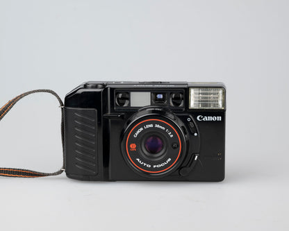 Canon Sure Shot (alias AF35M II ou Autoboy 2) Film 35 mm point-and-shoot avec étui (série 3395219)