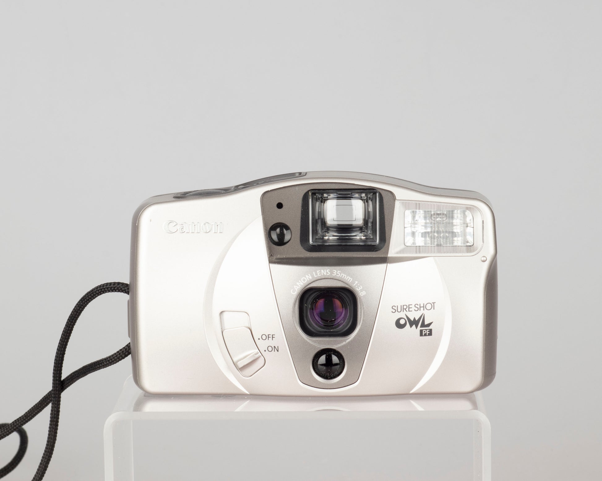 The Canon Sure Shot Owl is an easy-to-use autofocus 35mm point-and-shoot from the early aughts with a large, bright viewfinder.