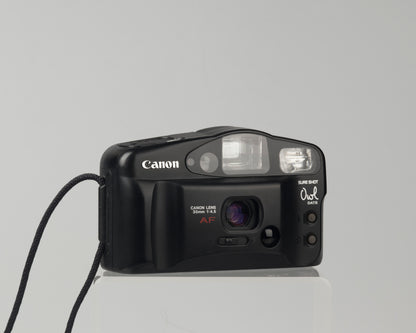 The Canon Sure Shot Owl (called the Sure Shot AF-7 or Prima AF-7 in some countries) is a well-designed 1990s compact 35mm camera with a nice, sharp fixed 35mm f/3.8 lens. 