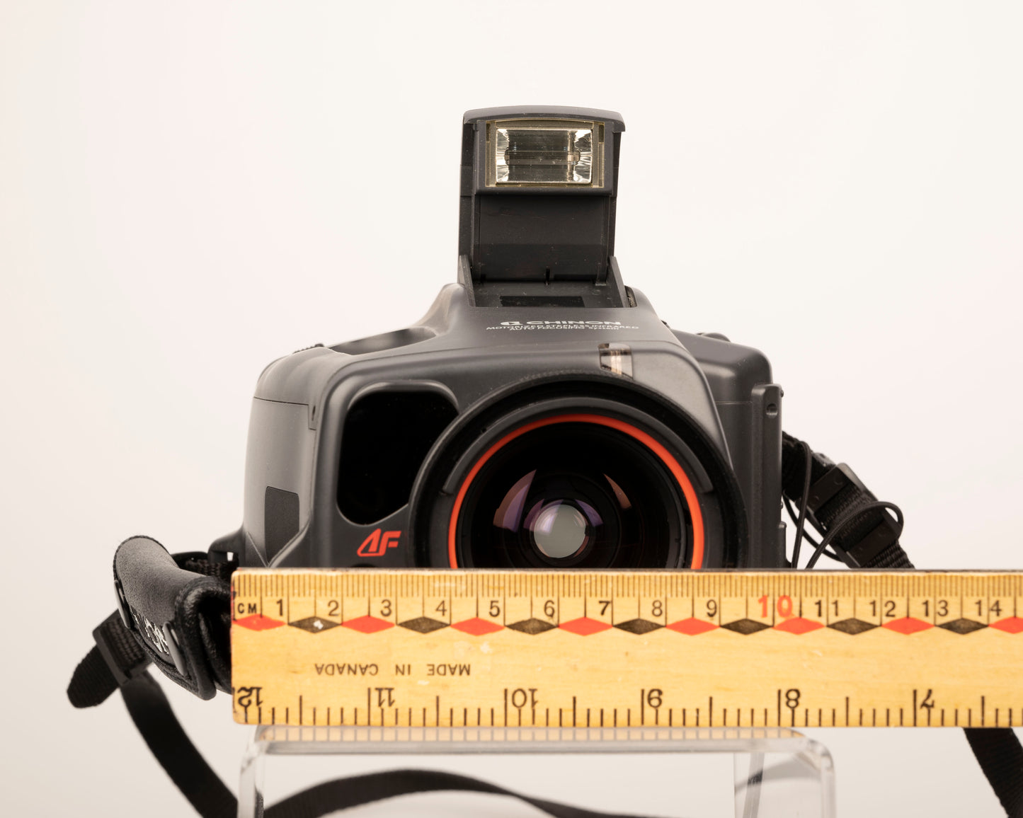 Chinon Genesis II 'bridge' 35mm film SLR w/ 35-80mm lens + carrying case + manual
