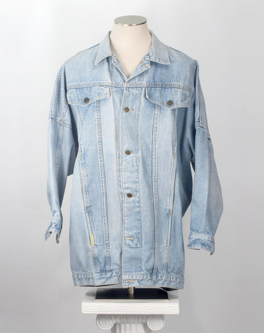 Vintage jean jacket longline denim 