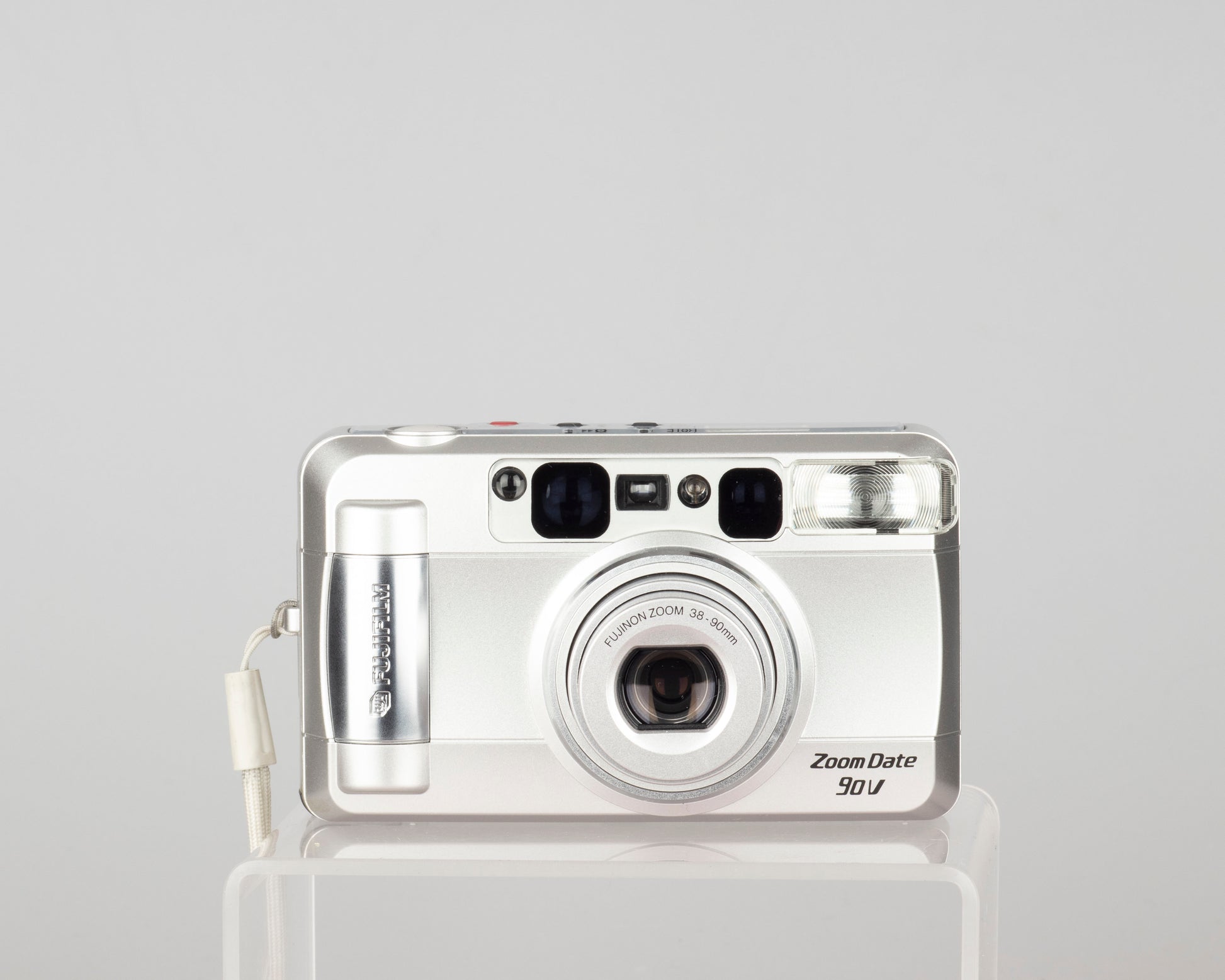 The Fujifilm Zoom Date 90V is a 35mm film point-and-shoot camera from the 2000s