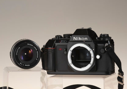 Nikon N2000 35mm film SLR + 50mm f1.8 lens