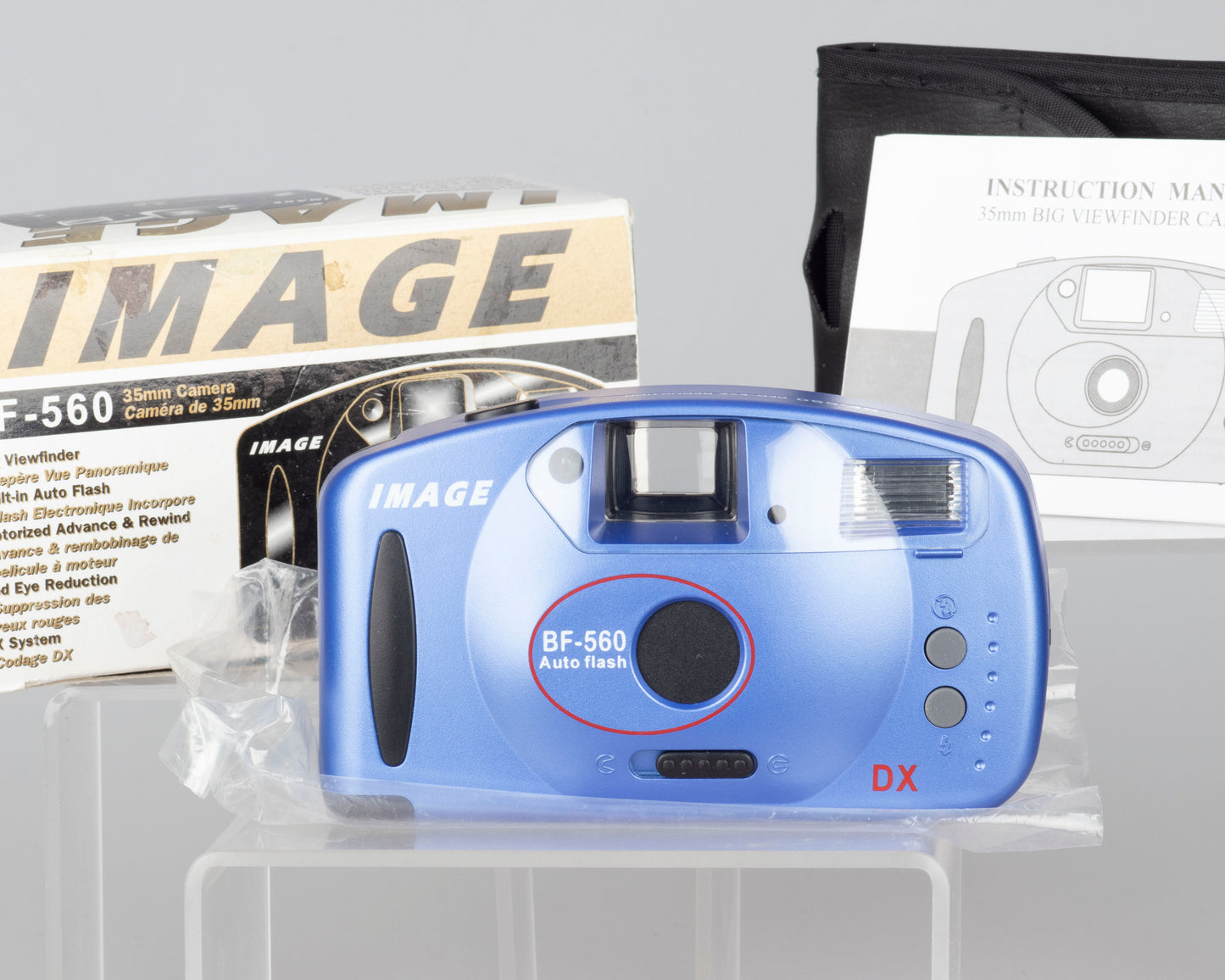 Image BF-560 35mm camera w/ original box, case, and manual