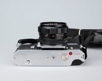 Konica Autoreflex T2 35mm film SLR w/Hexanon AR 50mm f1.8 lens
