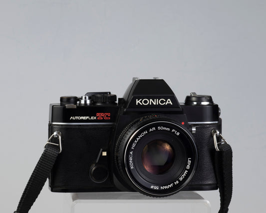 Konica Autoreflex TC 35mm film SLR w/Hexanon AR 50mm f1.8 lens *no flash trigger; otherwise works well*