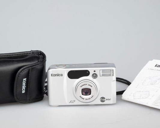 Konica Z-Up 60e 35 mm ultra-compact avec étui d'origine et manuel (série 6699436)