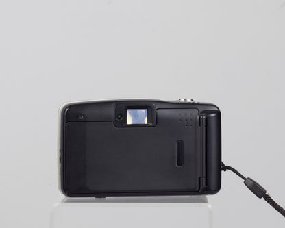 The Minolta AF50 Big Finder is an ultra-compact 35mm film camera from the 1990s (back)