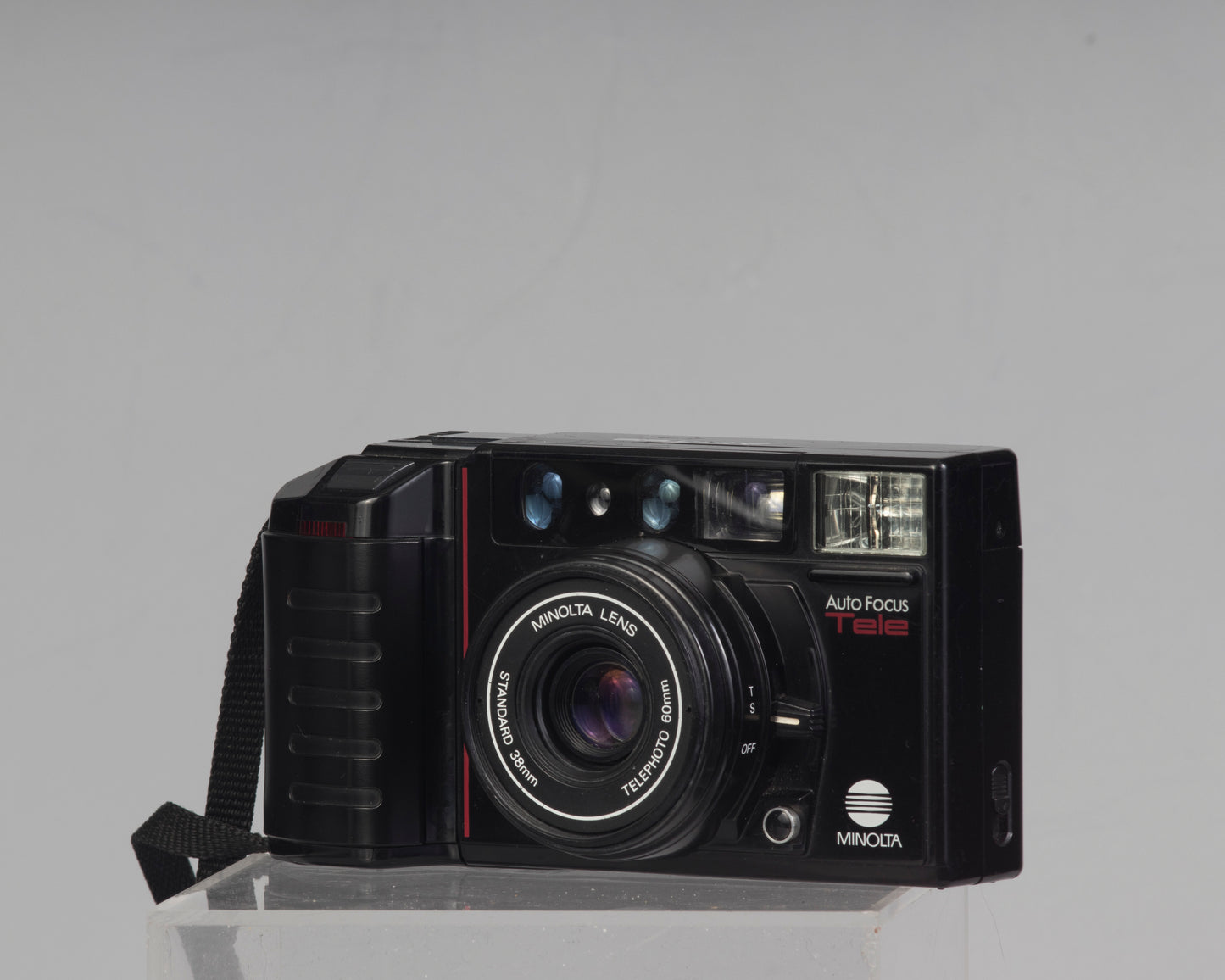 Minolta AF Tele dual lens 35mm point-and-shoot film camera (serial 54126568)