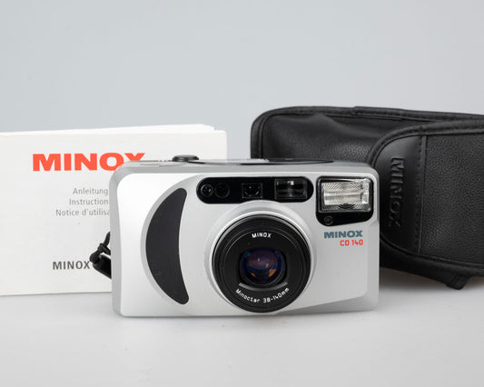 Appareil photo argentique Minox CD 140 35 mm avec étui + manuel