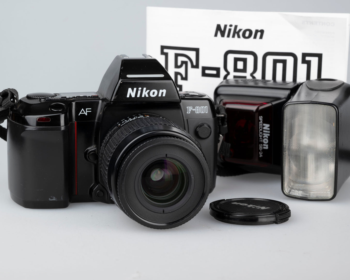 Nikon F-801 35mm SLR Nikon Speedlight SB-24 AF Nikkor 35-80mm lens manual