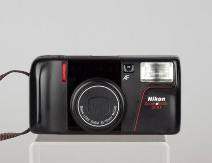 Nikon Zoom Touch 400 35mm camera w/ case and manual (serial 5567905)