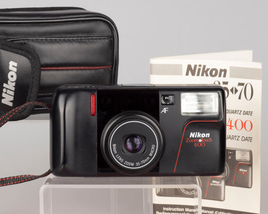 The Nikon Zoom Touch 400 is a sophisticated 35mm point-and-shoot from the early 1990s