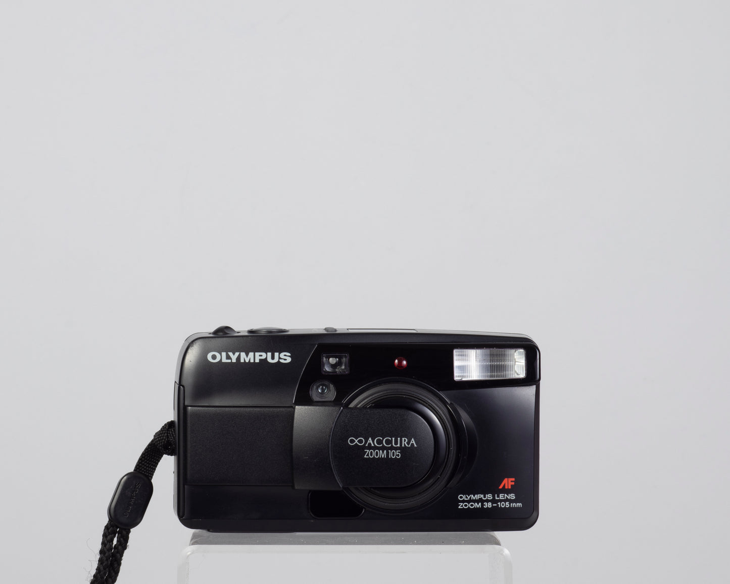 The Olympus Infinity Accura Zoom 105 35mm film camera with 38-105mm zoom lens