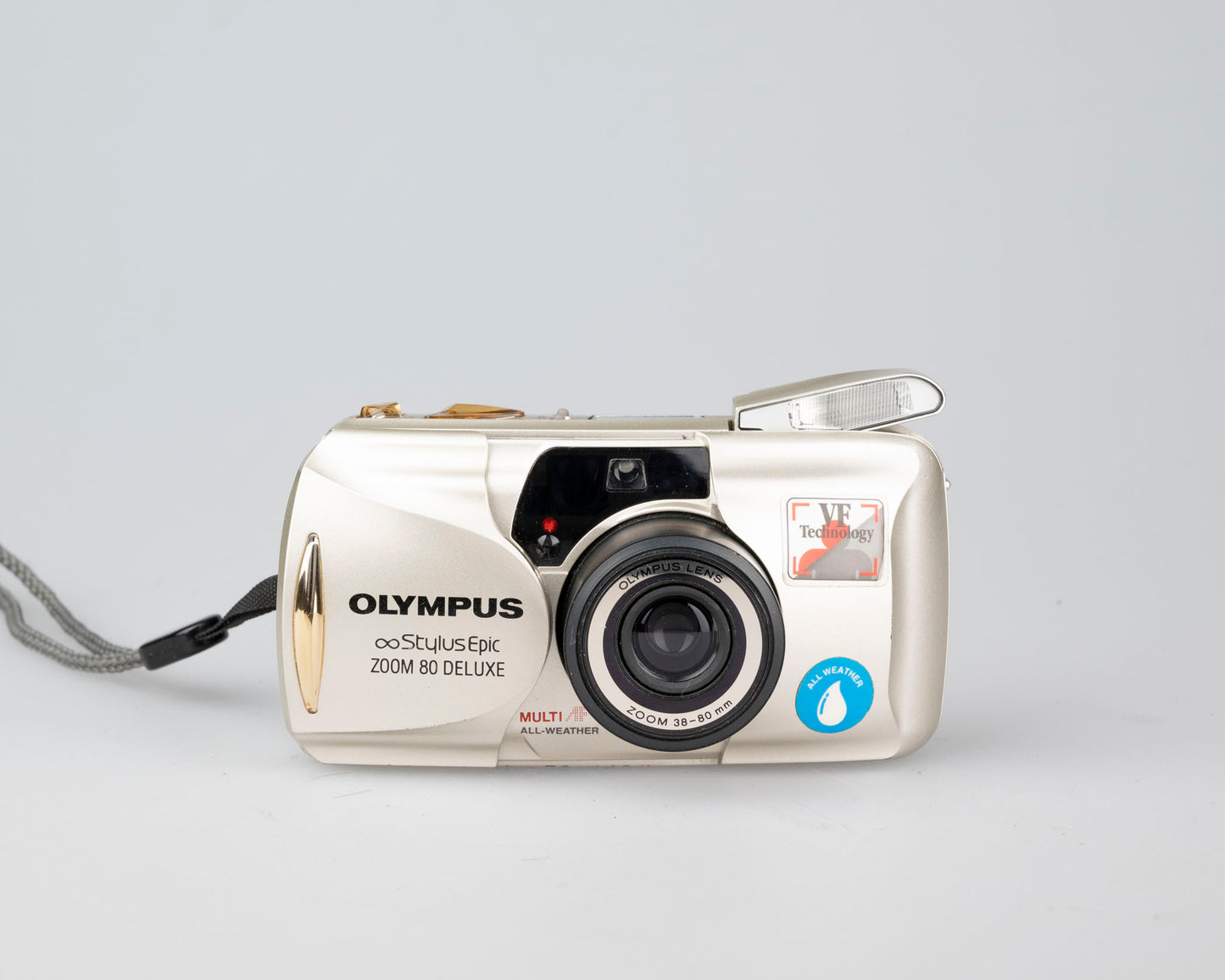 Appareil photo argentique Olympus ∞ Stylus Epic Zoom 80 Deluxe 35 mm avec étui (série 1130828)