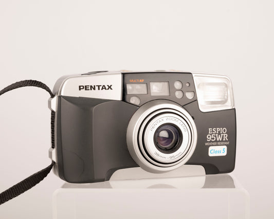 The Pentax Espio 95WR is a high quality weather-resistant 35mm point-and-shoot camera