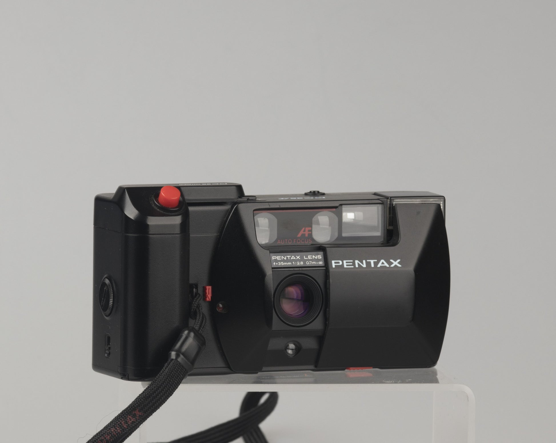 Pentax PC35AF 35mm camera with the PC35 Winder accessory