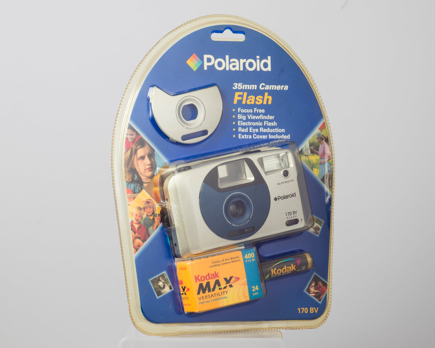 Polaroid 170BV dead stock 35mm film camera outfit with Kodak Max 400 film