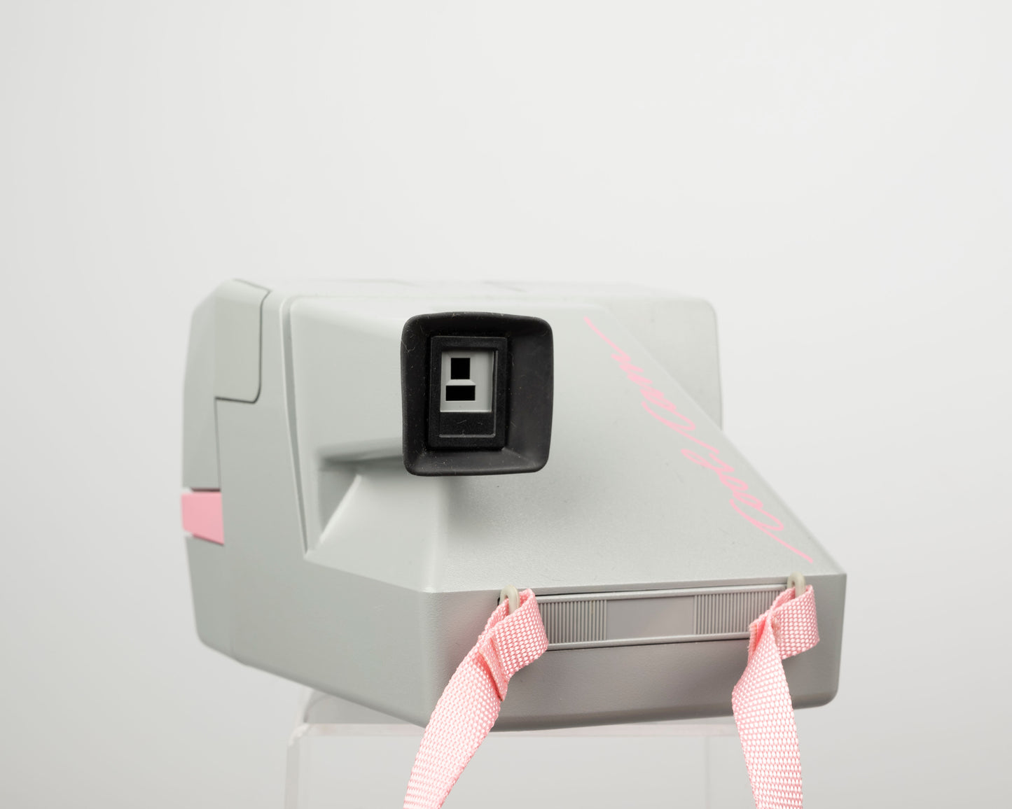 Grey and Pink Polaroid 600 Cool Cam instant camera (serial C8W38593)