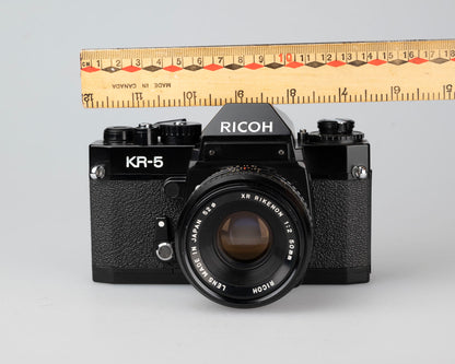 Ricoh XR-5 35mm SLR + XR Rikenon 50mm 1:2 lens (serial 50344819)