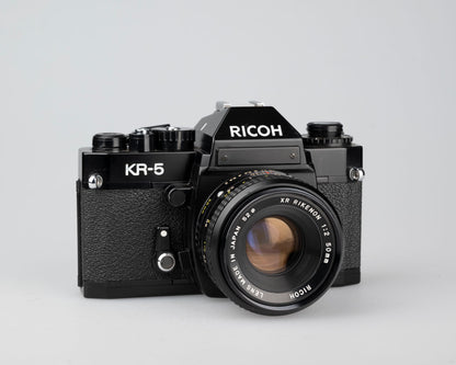 Ricoh XR-5 35mm SLR + XR Rikenon 50mm 1:2 lens (serial 50344819)