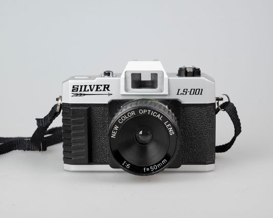 Appareil photo 35 mm sans mise au point avec objectif couleur argent LS-001 avec étui