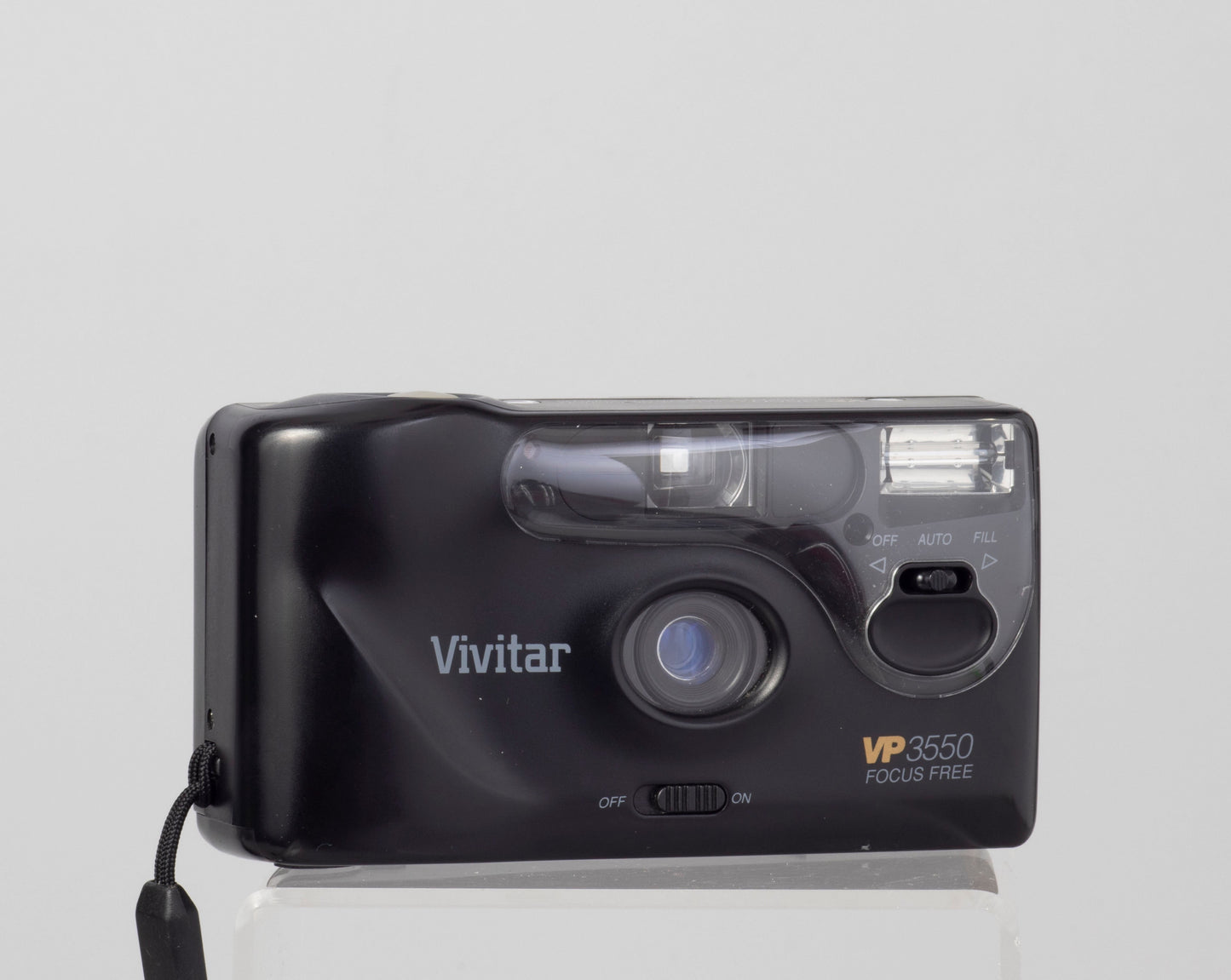 The Vivitar VP3550 is a simple focus free point-and-shoot camera from the 1990s